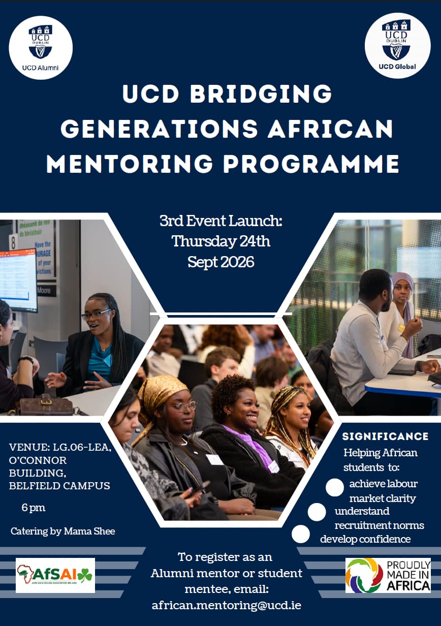 2027 UCD Bridging Generations African Mentoring Programm screenshot Mary Taiwo Ajide